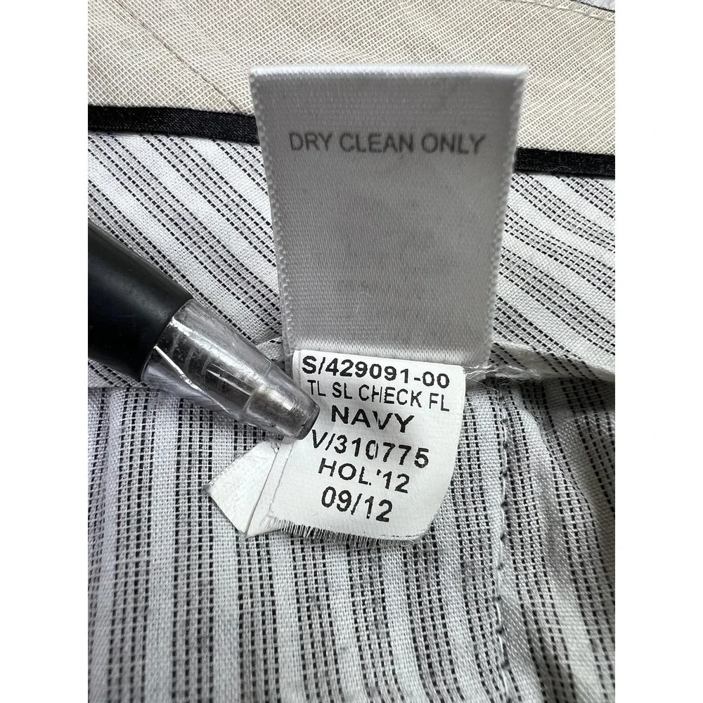 Banana Republic Dress Pants Mens 32x34 (Fits 34x32) Navy Wool Tailored Slim‎ Fit